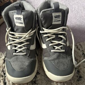 Vans UltraRange Gray and White High-Top Sneakers